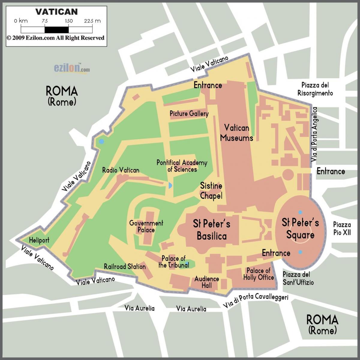 Mapa del Vaticano entrada 