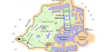 Mapa de museo del Vaticano y la capilla sixtina